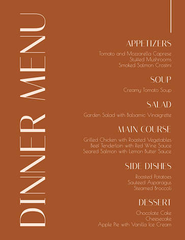 Elegant Dinner Party Menus
