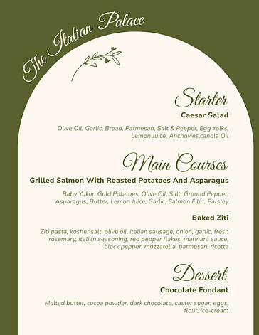 Elegant Dinner Party Menus