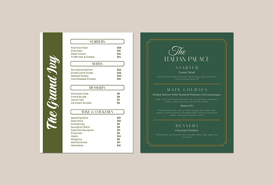 Elegant Dinner Party Menus