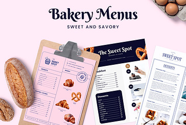 Delightful Bakery Menu Templates