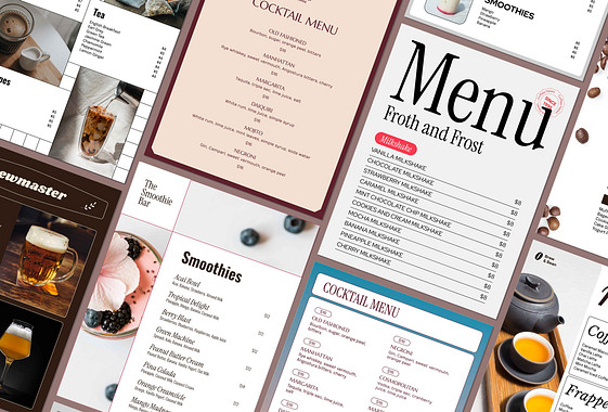 Beverage Menu Design Collection