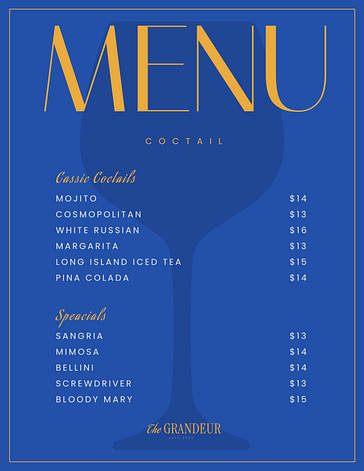 Trendy Cafe Menu Templates
