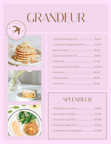 Trendy Cafe Menu Templates