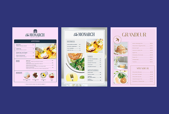 Trendy Cafe Menu Templates