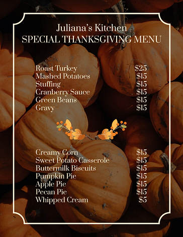 Danksagung Menüvorlagen