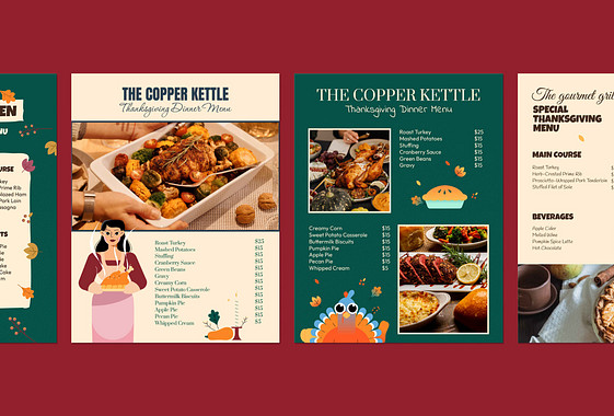 Danksagung Menüvorlagen