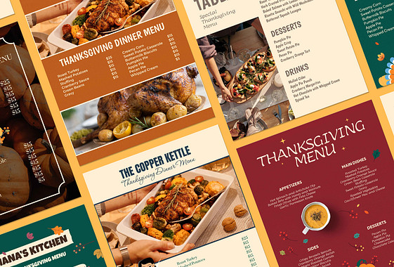 Danksagung Menüvorlagen