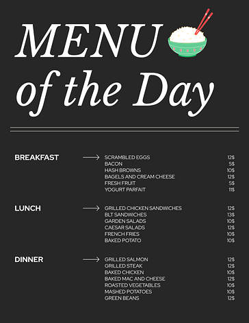 ケータリング会社向けメニューテンプレート