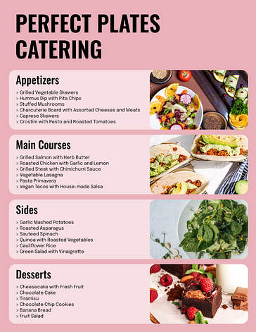 ケータリング会社向けメニューテンプレート