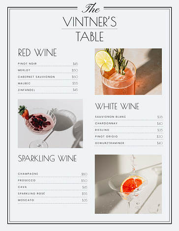 Elegant Restaurant Menu Templates