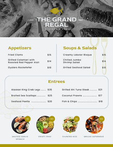 Elegant Restaurant Menu Templates