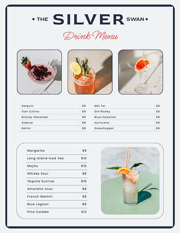 Elegant Restaurant Menu Templates