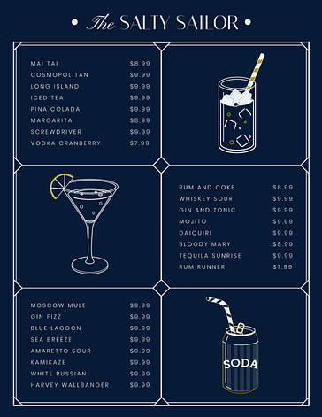 Elegant Restaurant Menu Templates