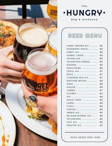 Elegant Restaurant Menu Templates