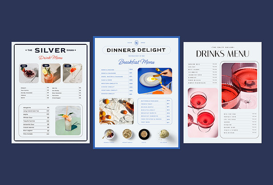 Elegant Restaurant Menu Templates