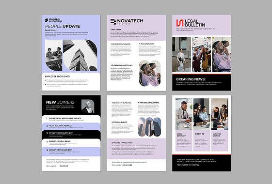 Modèles de lettres d'information d'entreprise