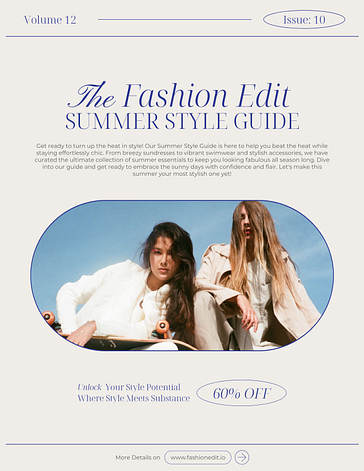 Monthly Fashion Newsletter Templates