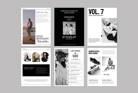 Monthly Fashion Newsletter Templates