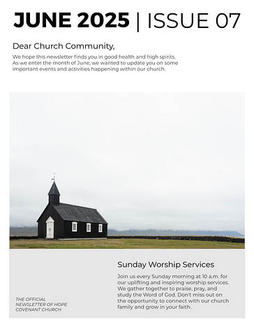 Church Newsletter Template
