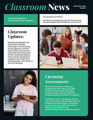 Bulletins de classe colorés