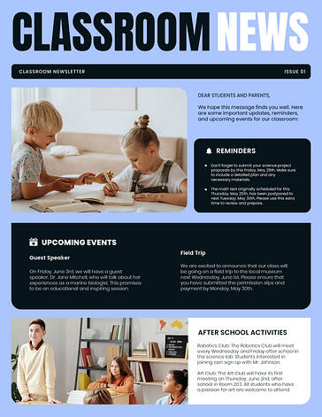 Bulletins de classe colorés