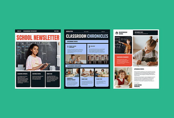 Bulletins de classe colorés