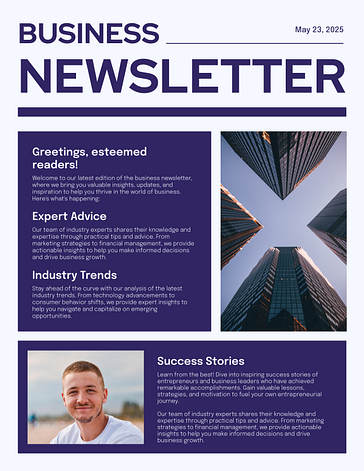 Modèles variés de design de newsletter