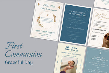 First Communion Invitation Templates