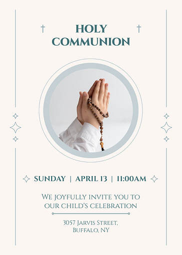 First Communion Invitation Templates