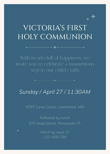 First Communion Invitation Templates