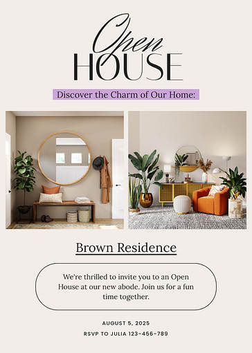 Open House Invitation Templates
