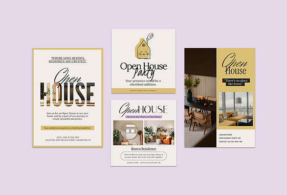 Open House Invitation Templates