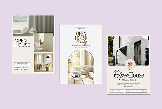 オープンハウスの招待状用テンプレート