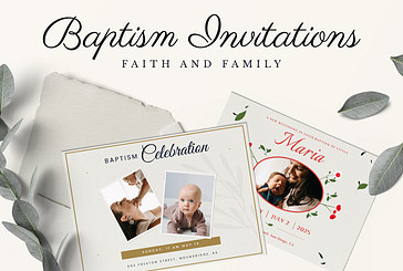 Baptism Invitation Template Collection