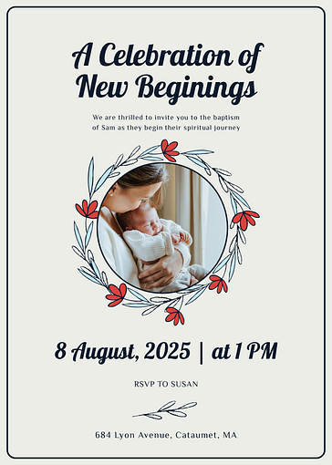 Baptism Invitation Template Collection