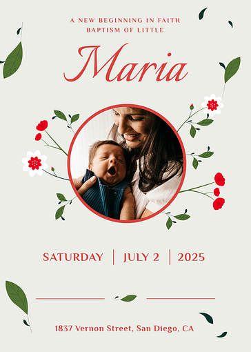 Baptism Invitation Template Collection