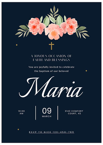 Baptism Invitation Template Collection