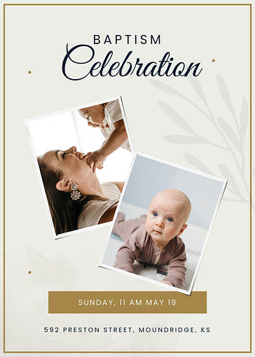 Baptism Invitation Template Collection