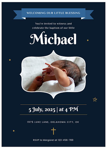 Baptism Invitation Template Collection