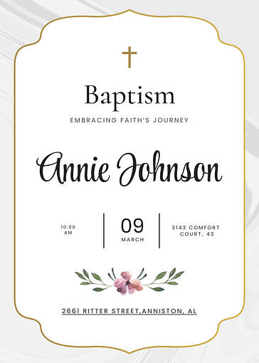 Baptism Invitation Template Collection