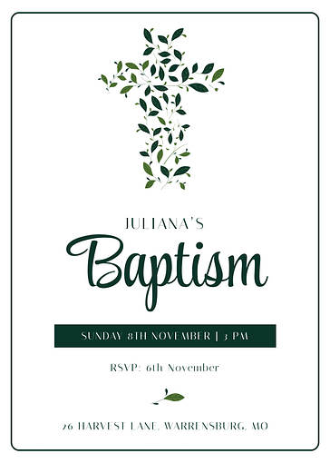 Baptism Invitation Template Collection