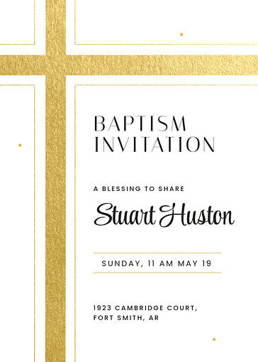 Baptism Invitation Template Collection