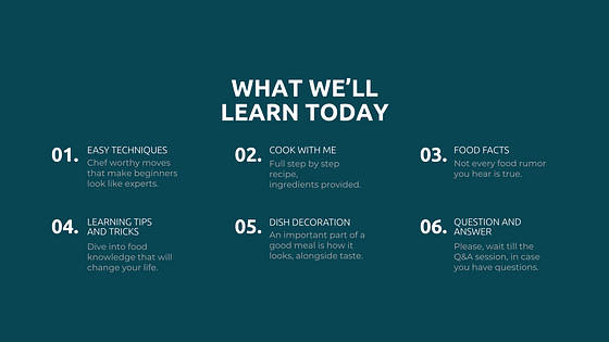 Cooking Workshop Slide Deck