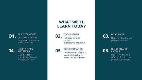 Cooking Workshop Slide Deck