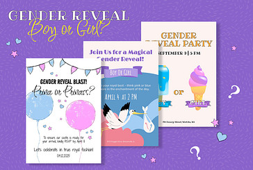 Gender Reveal Party Invitations
