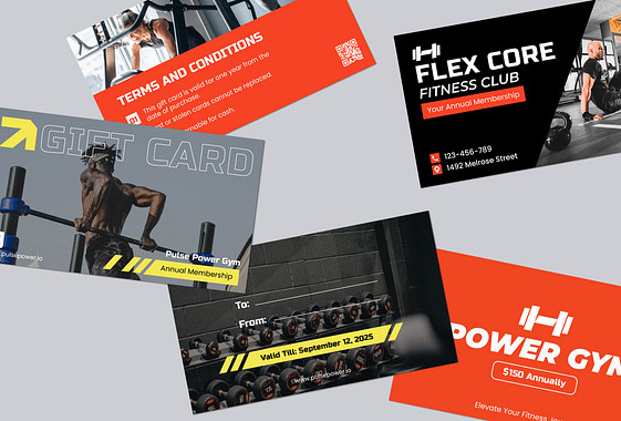 Gym and Wellness Gift Cards