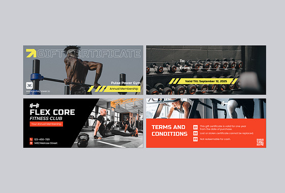 Gym and Wellness Gift Cards