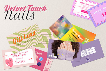 Nail Salon Gift Card Templates