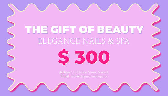 Nail Salon Gift Card Templates