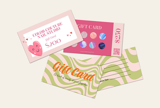 Nail Salon Gift Card Templates